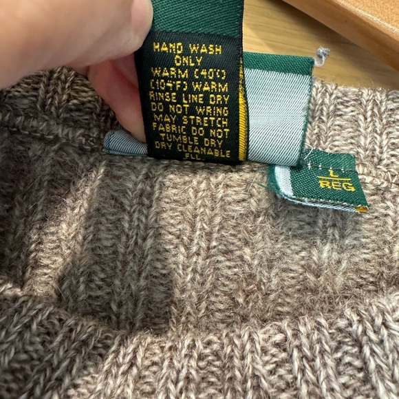 Cabela's Chunky Thick Rib Pure New Wool Crewneck Hunting Sweater with Patches LG - Picture 8 of 12